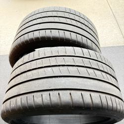 Pair of Michelin Pilot Sport 4S 305/30/21 tires  305 30 21  Takeoffs from Porsche 911 992.2  Tesla S AUDI