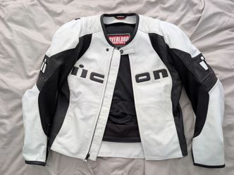 Icon Overlord real leather motorcycle racing jacket