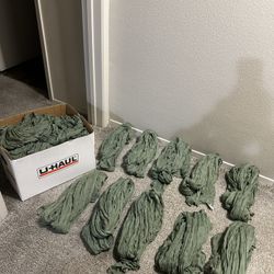 23 Sage Green Cheese Cloth Table Runners