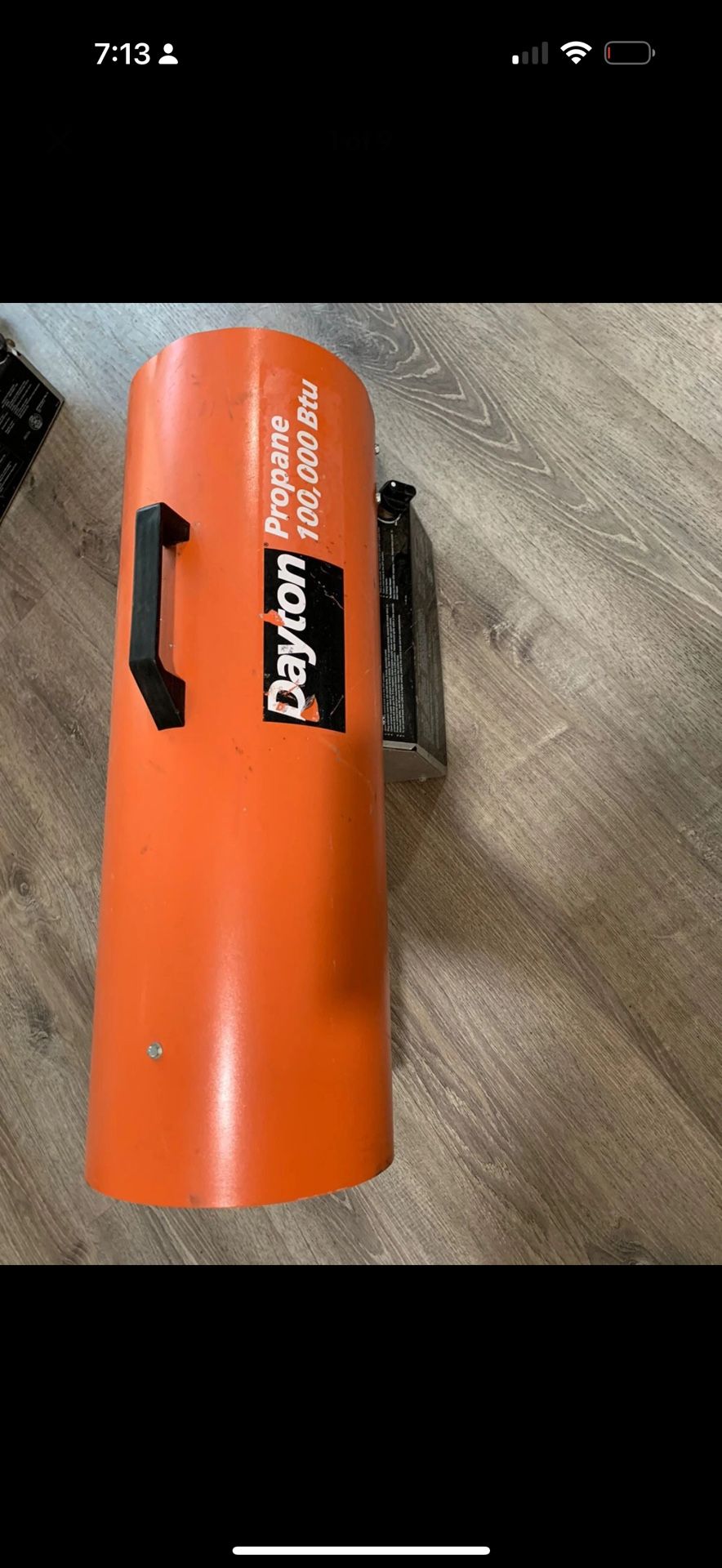 Dayton Portable Liquid  Propane Gas Heater  100,000 Btu