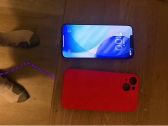 iPhone 14 red with red case