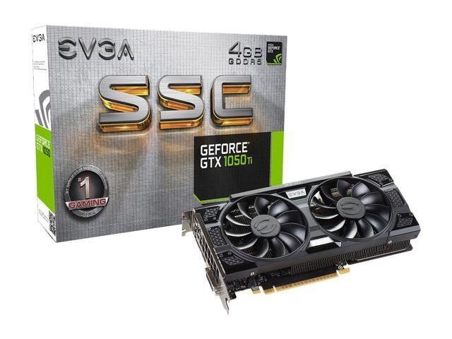 EVGA GeForce GTX 1050 Ti SSC Gaming ACX 3.0, 4GB GDDR5, DX12 OSD Support (PXOC) Graphics Card 04G-P4-6255-KR