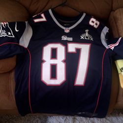 Patriots Super Bowl Gronk Jersey 