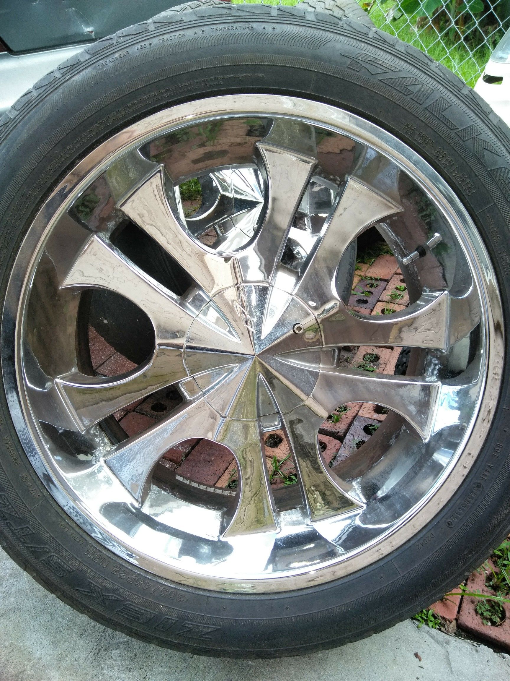 Tires off an F150 Truck Wheels and Rims if interested contact Sam @ {contact info removed}