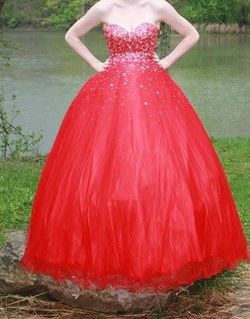 Red formal dress