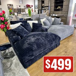 Brand new jumbo corduroy chaise sofa | financing available
