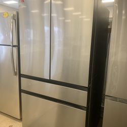 New Scratch And Dent Samsung 36”4 Door Refrigerator Stainless Steel 6 Months Warranty 