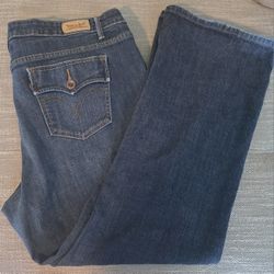 Womens Plus Size 18W Levi's 590 Bootcut Stretch Jeans Levis Denim Blue EUC Comfy