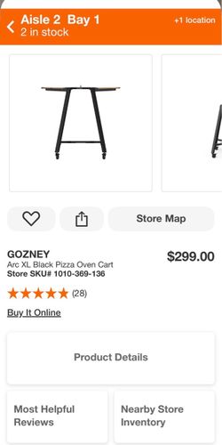 Gozney Arc XL Black Pizza Oven Cart stand