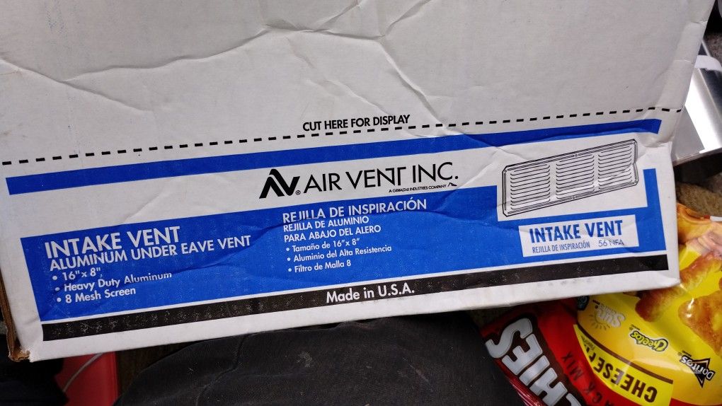 no you can't vent aluminum vents one case of them 50 bucks no