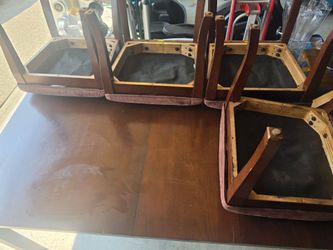 Wood Dining Table and Chairs
