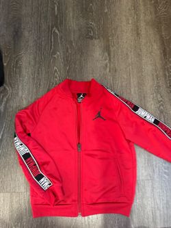Nike Air Jordan boys Jump-man Red Track Jacket Full Zip Logo Tape Streetwear