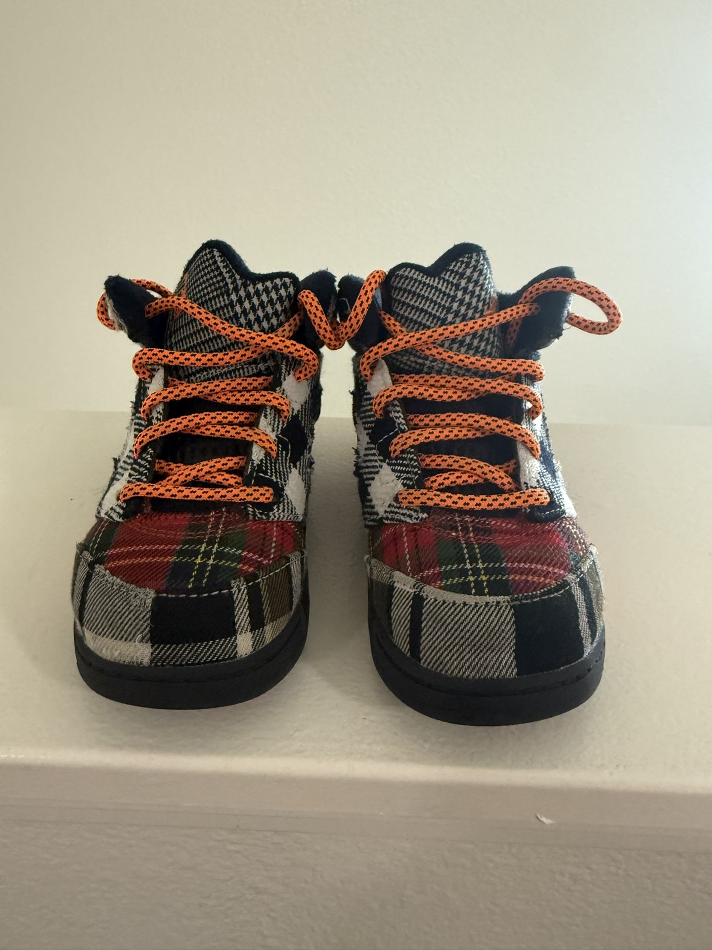 Jordan Toddler's 5 Retro Plaid Black/Total Orange