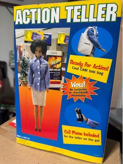 Rare Washington Mutual (WaMu) Action Teller Doll – Employee Promo Collectible w/ Box & Accessories