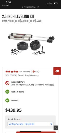 Ram 2500 2.5  leveling kit 