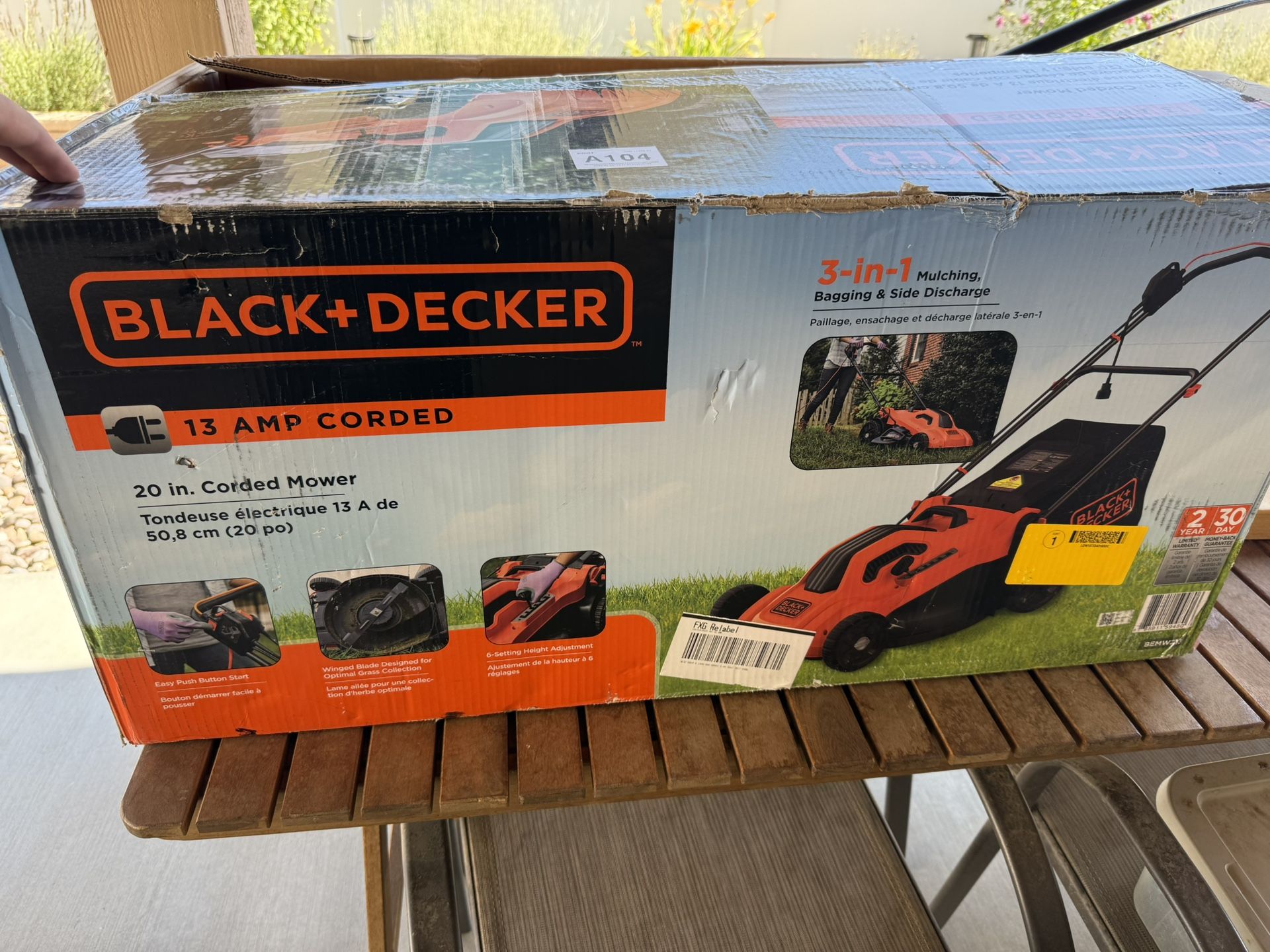Black + Decker 20 inch 13 Amp Corded Electric Lawn Mower
