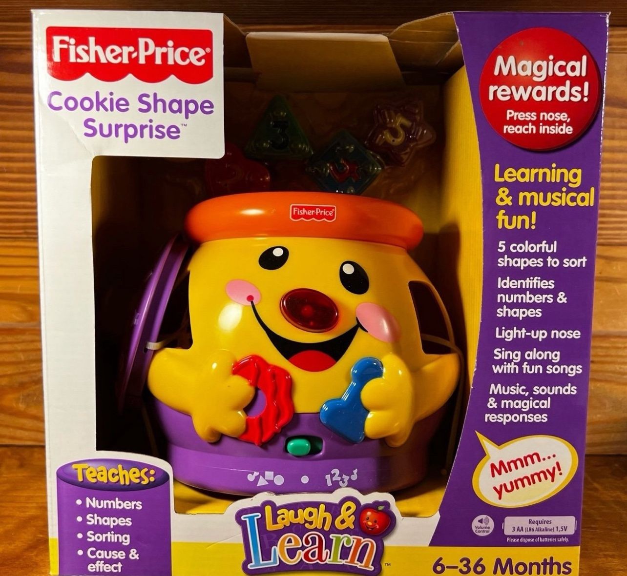 Fisher Price Cookie Shape Surprise Laugh Learn cookie jar sounds
