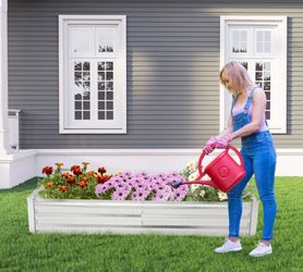 Metal Galvanized Raised Garden Bed with Open-Ended Base $20