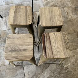 Metal outdoor stools