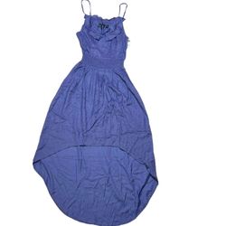 Vans Pleasant Dress Boho Sundress Junior Small Sleeveless Blue Straps New Tags