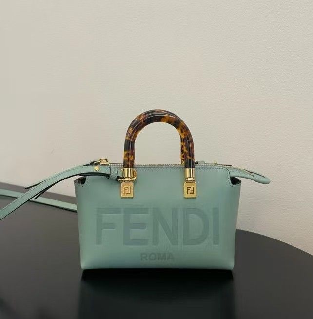 Fendi Mint Green Leather Handbag