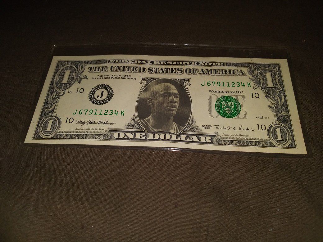 MICHAEL JORDAN Real $1 Dollar Bill Cash Bank Note