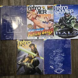 5 Retro Gamer Magazine issues 202, 211, 269, 224, 227, snes nes nintendo super sega genesis halo cd ps1 n64 saturn game boy dreamcast console system 