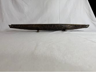 Brutalist Metal Wire Boat Sculpture Centerpiece