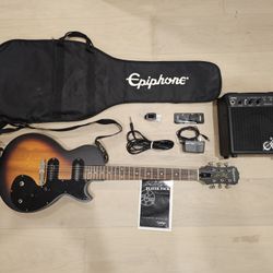 The Epiphone Les Paul SL Player Pack - Vintage Sunburst