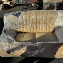 Italian Leather Loveseat