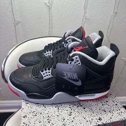 New Jordan 4 Bred Size 6.5 Youth $200