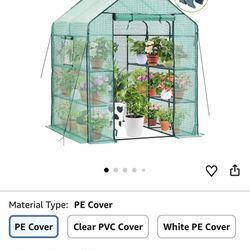 Portable Greenhouse for Outdoors | Walk in Greenhouses Heavy Duty with Durable PE Plant Cover with 3 Tiers of 12 Shelves | Gardening Plant House with 