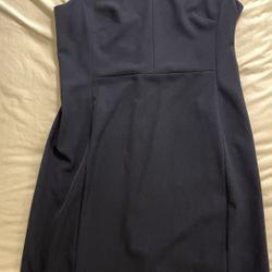 MM. Lafleur Annie V-Neck Sheath Dress Women's Size 12 Deep Indigo Blue