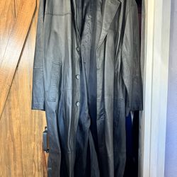 Genuine Leather Trenchcoat