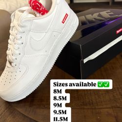 Nike Supreme Air Force 1 Sizes 8M 8.5M 9M 9.5M 11.5M