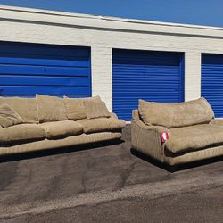 Like New XL Down Filled Ashley Furniture Sofa Set Financing Available