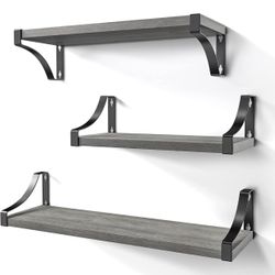 Floating Shelves Wall Mounted Set of 3