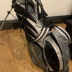 Nike Golf Bag- All Zippers Work, Stand Works, Just recently Upgraded For My Birthday. Great Starter Bag 