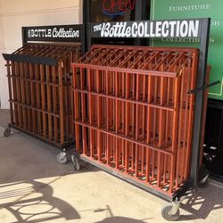 Commercial Wine Rack Display On Wheels 