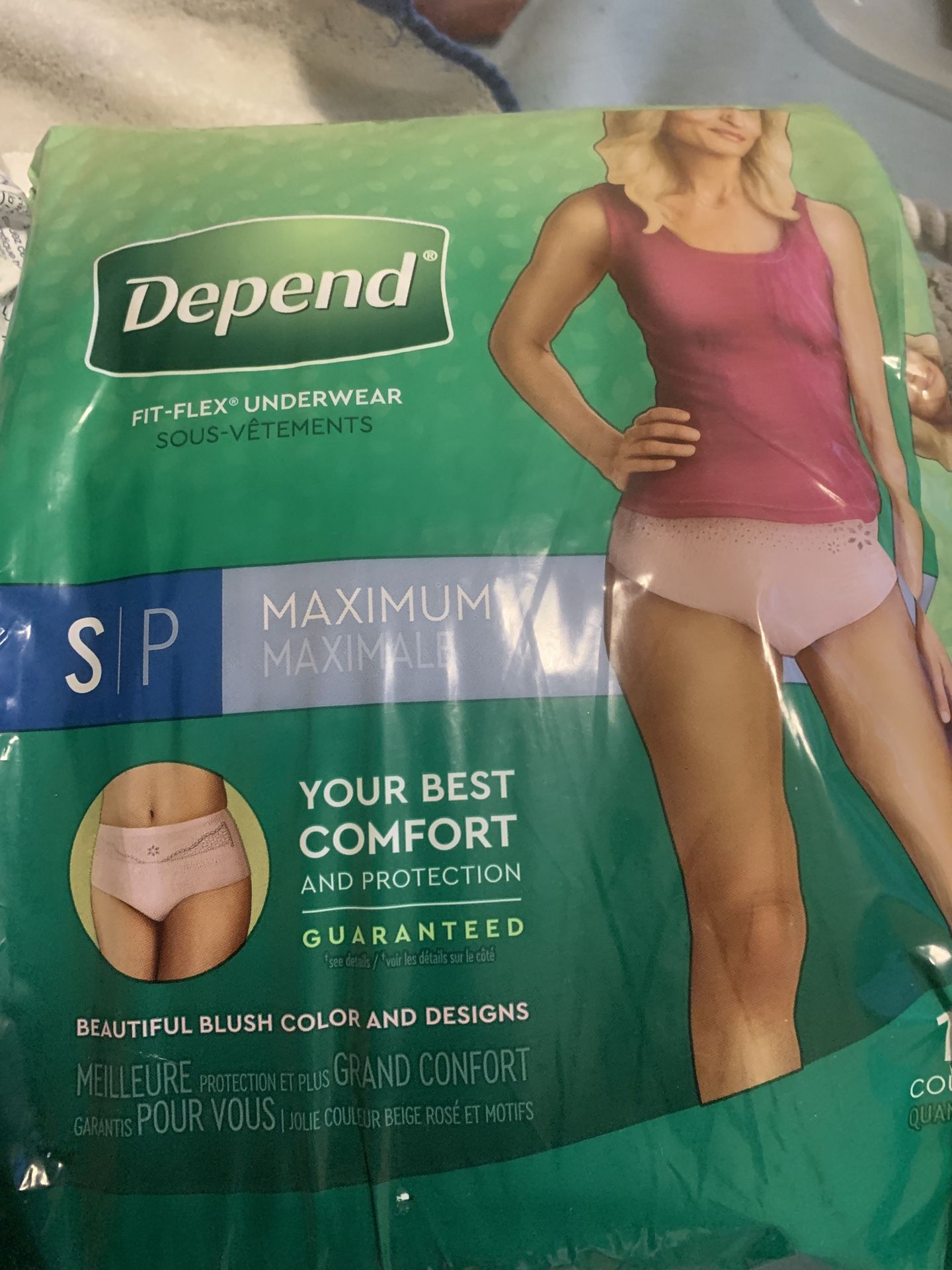 Female adult depends diapers