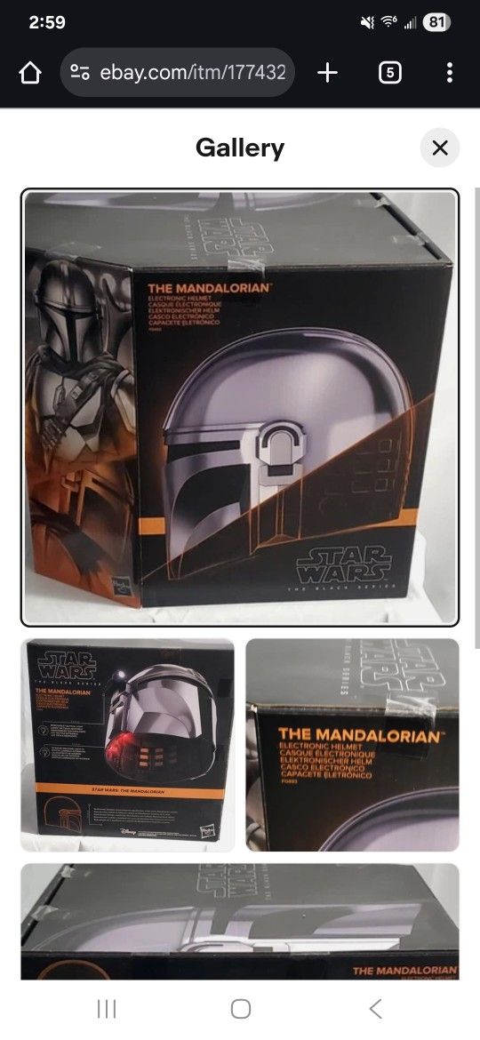 Disney StarWars Mandalorian black series Helmet by Hasbro