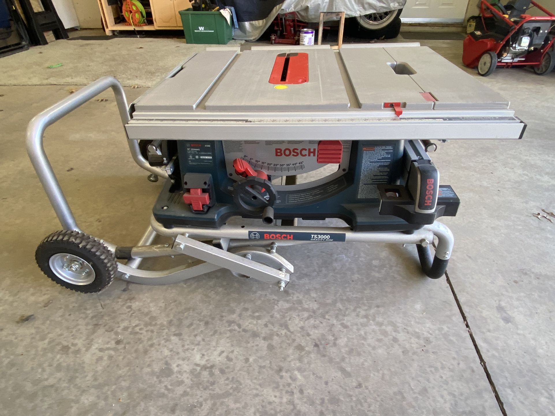 Bosch Table Saw with Gravity Stand and Accessories