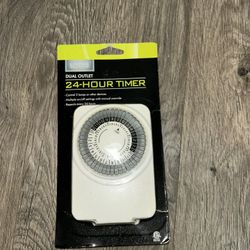 Dual Outlet 24 Hour Timer New