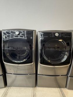 LG front load washer and electric dryer set