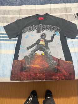 ReadSpeed Men's Godspeed Graphic Print Cotton T-Shirt Black Short Sleeve
