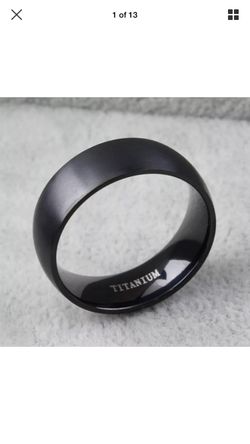 Black Titanium Ring For Men