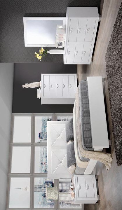 [SPECIAL] Brahma White Panel Bedroom Set | Queen and King Bed Frame/ Bedroom Set