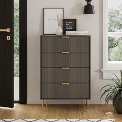 Dresser With 4 Drawers Mid Century Modern [NEW]