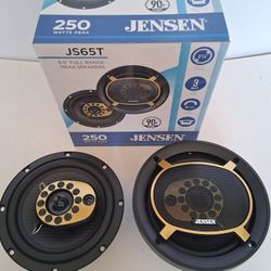 JENSEN 1 PAIR 6.5 INCH 3 WAY 250 WATTS CAR SPEAKER BRAND NEW 