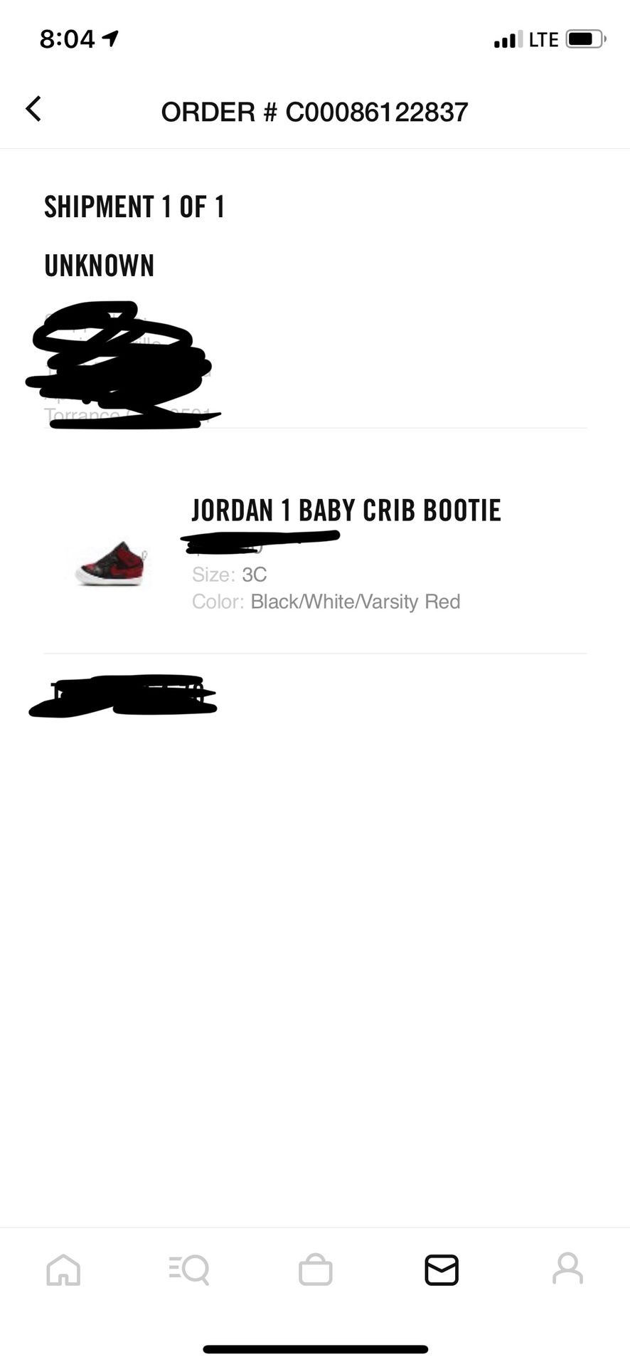 Jordan 1 Baby Crib Bootie 3c